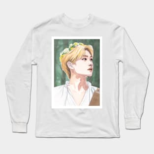 Stray Kids Felix Lee Elven Watercolour Painting Long Sleeve T-Shirt